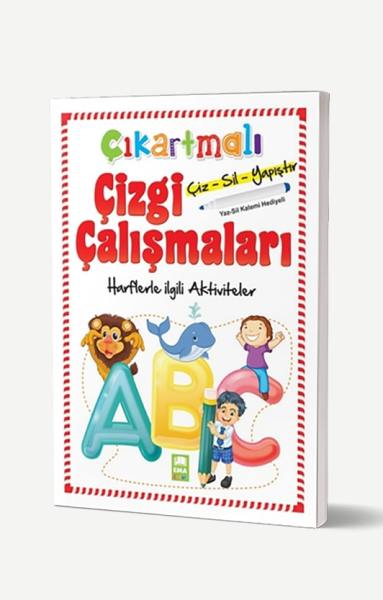 Çıkartmalı Çizgi Çalışmaları-Harflerle ilgili Aktiviteler