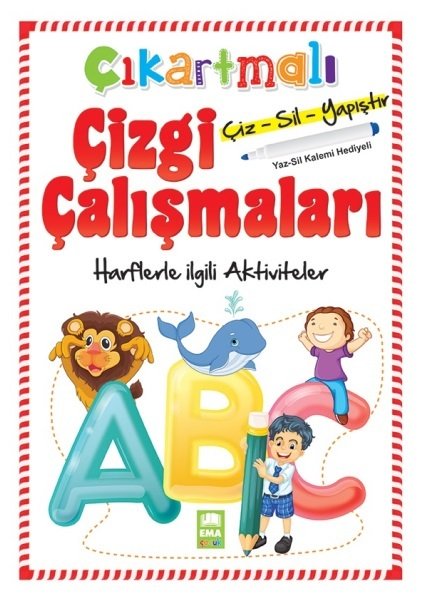 Çıkartmalı Çizgi Çalışmaları-Harflerle ilgili Aktiviteler