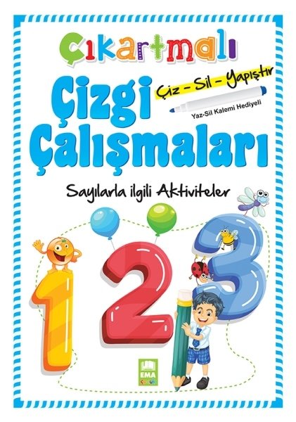 Çıkartmalı Çizgi Çalışmaları-Sayılarla ilgili Aktiviteler