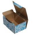 Alışveriş Desenli Kutu 15.5x11x7.5 cm - Mavi