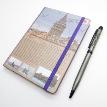 Scrikss Notelook İstanbul Defter + İsme Özel Kalem | İsme Özel Hediyelik Set