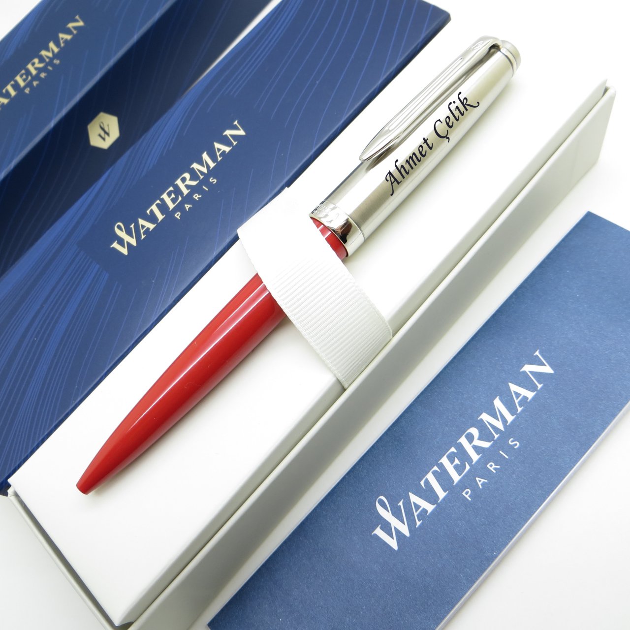 Waterman Embleme Kırmızı CT Tükenmez Kalem | İsme Özel Kalem | Hediyelik Kalem