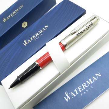 Waterman Embleme Kırmızı CT Roller Kalem | İsme Özel Kalem | Hediye Kalem