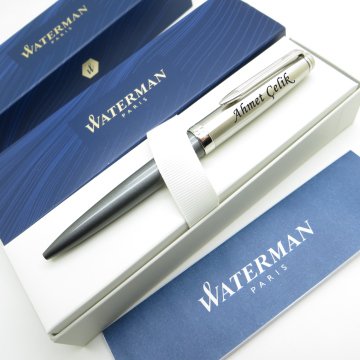 Waterman Embleme Deluxe Gri CT Tükenmez Kalem | İsme Özel Kalem | Hediyelik Kalem