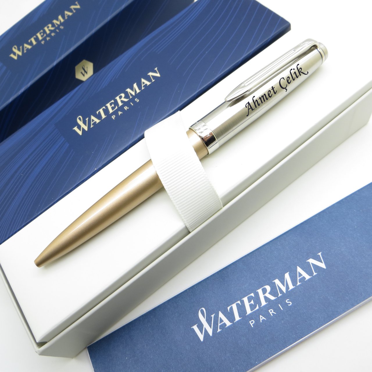 Waterman Embleme Deluxe Altın CT Tükenmez Kalem | İsme Özel Kalem | Hediyelik Kalem