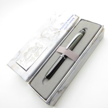 Wings Marble T451 Titanyum Krom Işıklı Touch Tükenmez Kalem | İsme Özel Kalem | Hediyelik Kalem