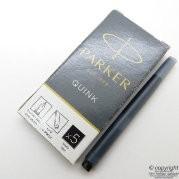 Parker Quink Siyah Dolma Kalem Kartuşu 5'li Paket
