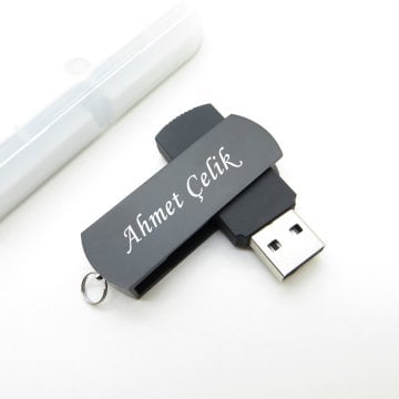 İsme Özel 16Gb. Siyah Usb Bellek | İsme Özel Usb Bellek | Hediyelik Usb Flash Bellek