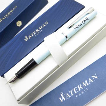 Waterman Allure Pastel Mavi CT Dolma Kalem | İsme Özel Kalem | Hediye Kalem