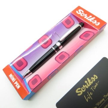 Scrikss İsme Özel Mini Pen Siyah Tükenmez Kalem