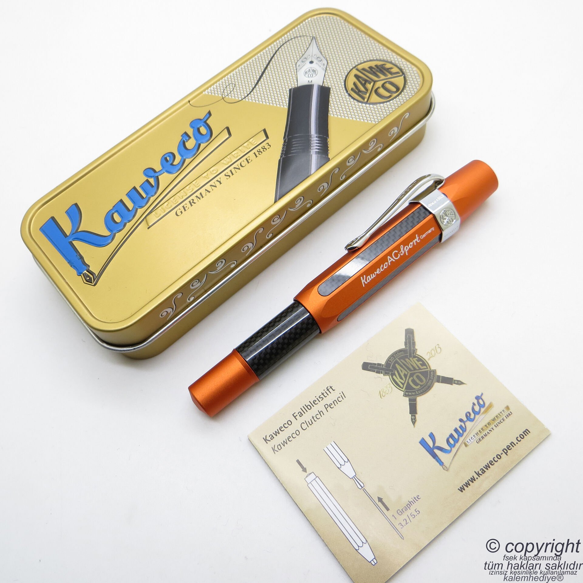 Kaweco 10001207 AC Sport Turuncu Dolma Kalem | İsme Özel Kalem