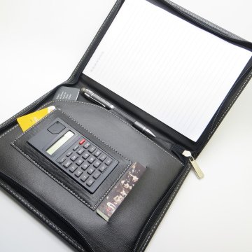 İsme Özel A4 Sekreter Bloknot Fermuarlı + Titanyum Roller |25x32| Kağıtlık-Kartlık-Hesap Makinesi ve Kalem | Hepsi İsme Özel | MED232