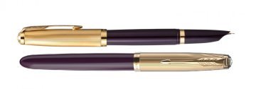 Parker 51 Deluxe Mürdüm 18K Altın GT Dolma Kalem | İsme Özel Kalem | Hediyelik Kalem