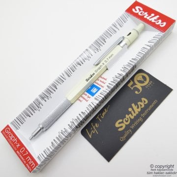 Scrikss Graph-x 0.7mm Beyaz | İsme Özel Kalem