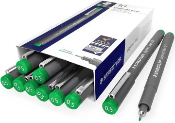 Staedtler 308 05-5 0.5mm Pigment Liner Yeşil Kalem 1 Adet