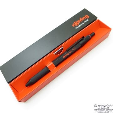 Rotring 600 3in1 Multipen 3 Fonksiyonlu Kalem Mat Siyah | İsme Özel Kalem