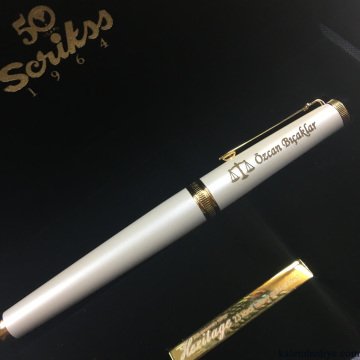 Scrikss Heritage2 50.Yıl Dolma Kalem Beyaz Altın - Scrikss Kalem | İsme Özel Kalem | Hediyelik Kalem