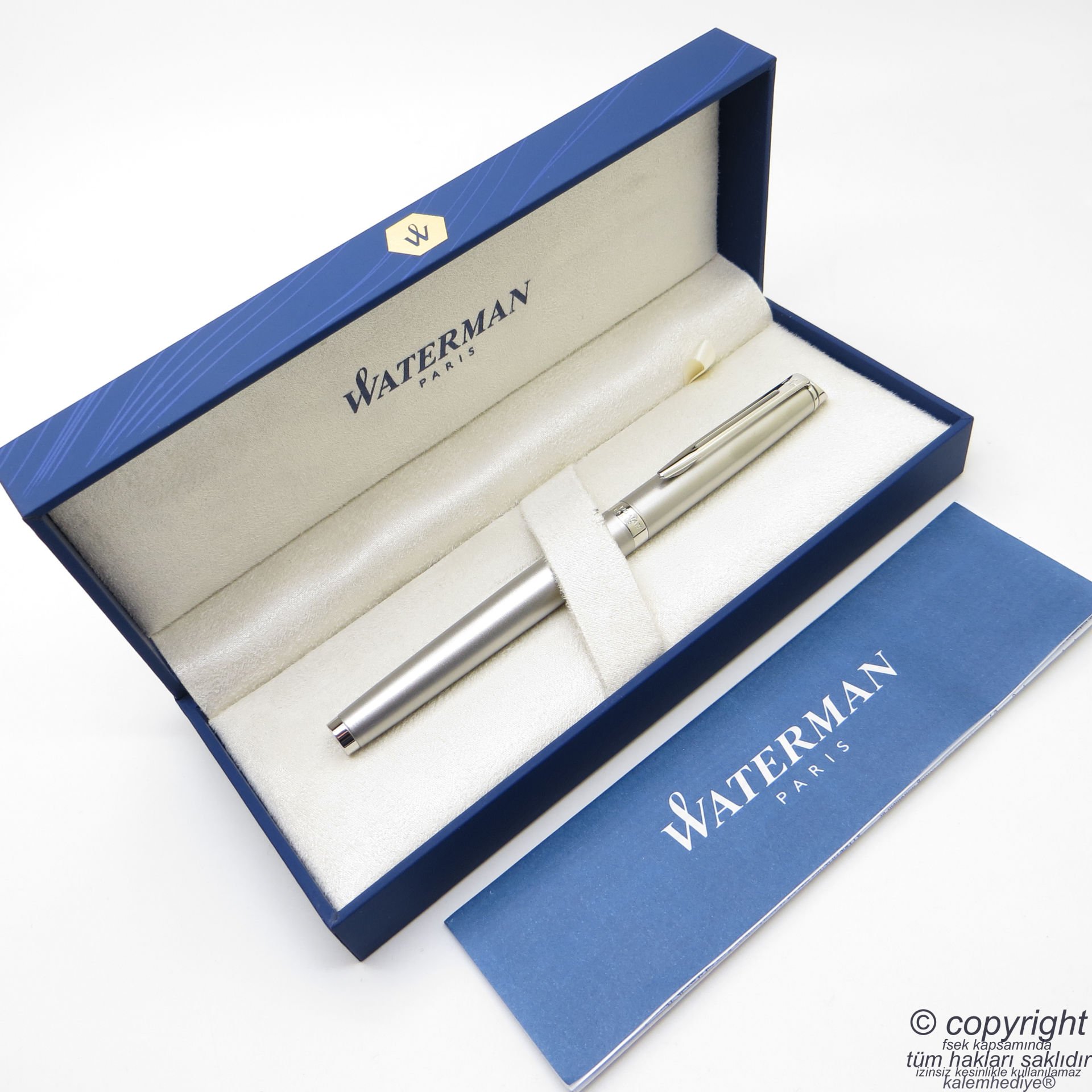 Waterman Hemisphere Mat Krom CT Roller Kalem | İsme Özel Kalem | Hediye Kalem