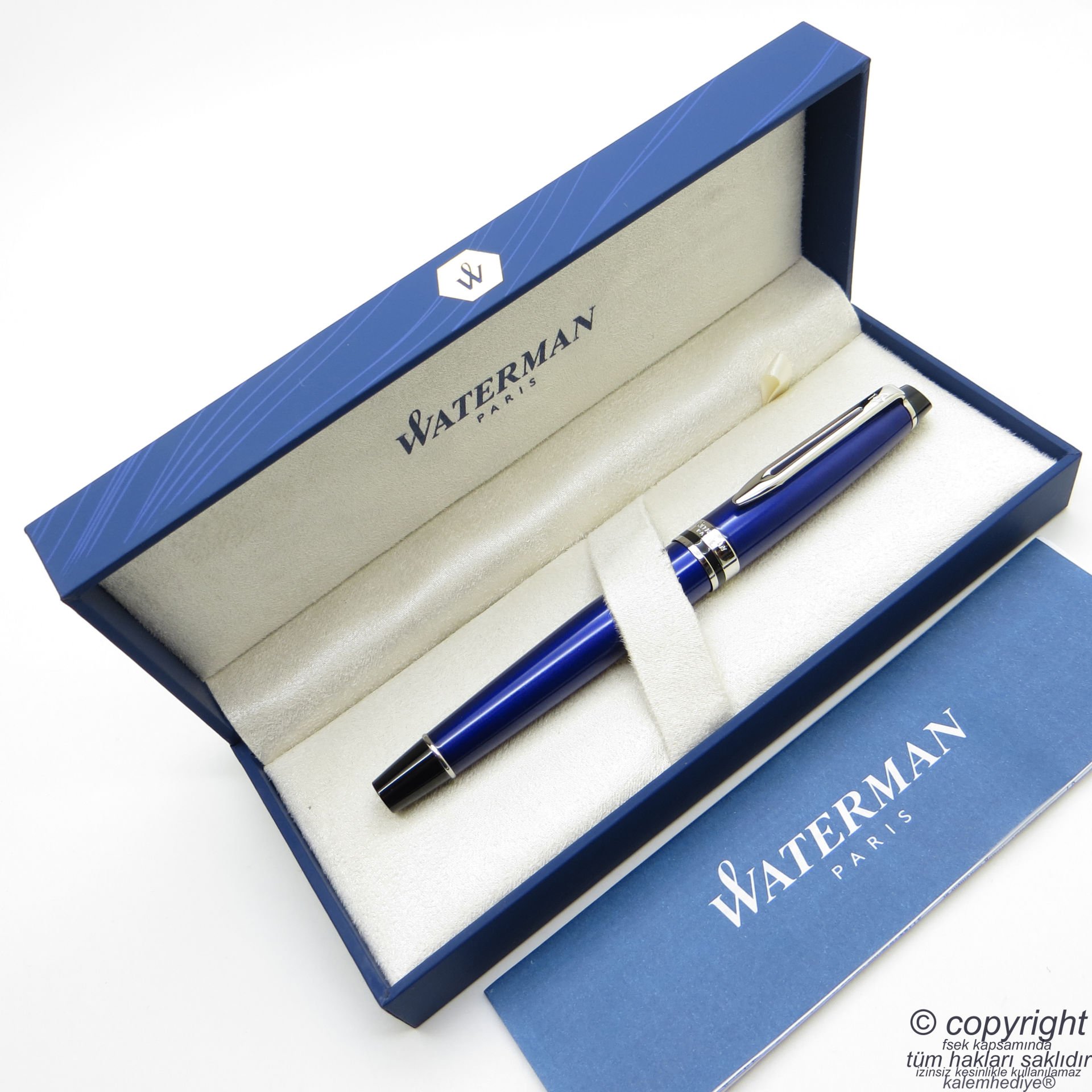 Waterman Expert Lake Mavi CT Roller Kalem + Tükenmez Kalem Set | İsme Özel Kalem | Hediye Kalem