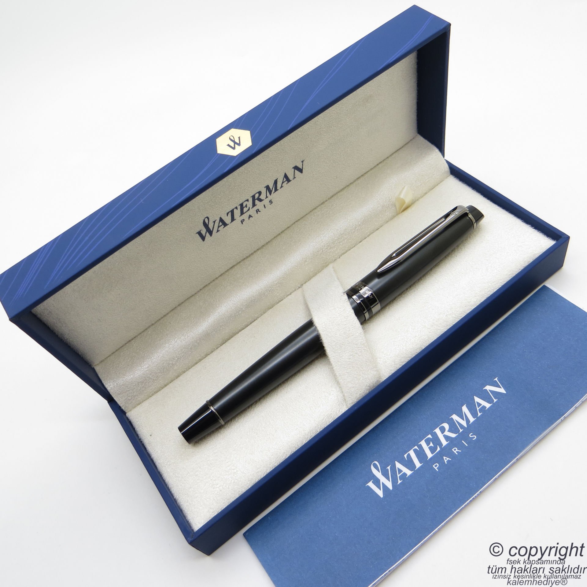 Waterman Expert Metalik Siyah Dolma Kalem | İsme Özel Kalem | Hediye Kalem