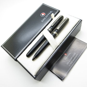 Sheaffer Prelude Titanyum Siyah Roller Kalem + Tükenmez Kalem | İsme Özel Kalem