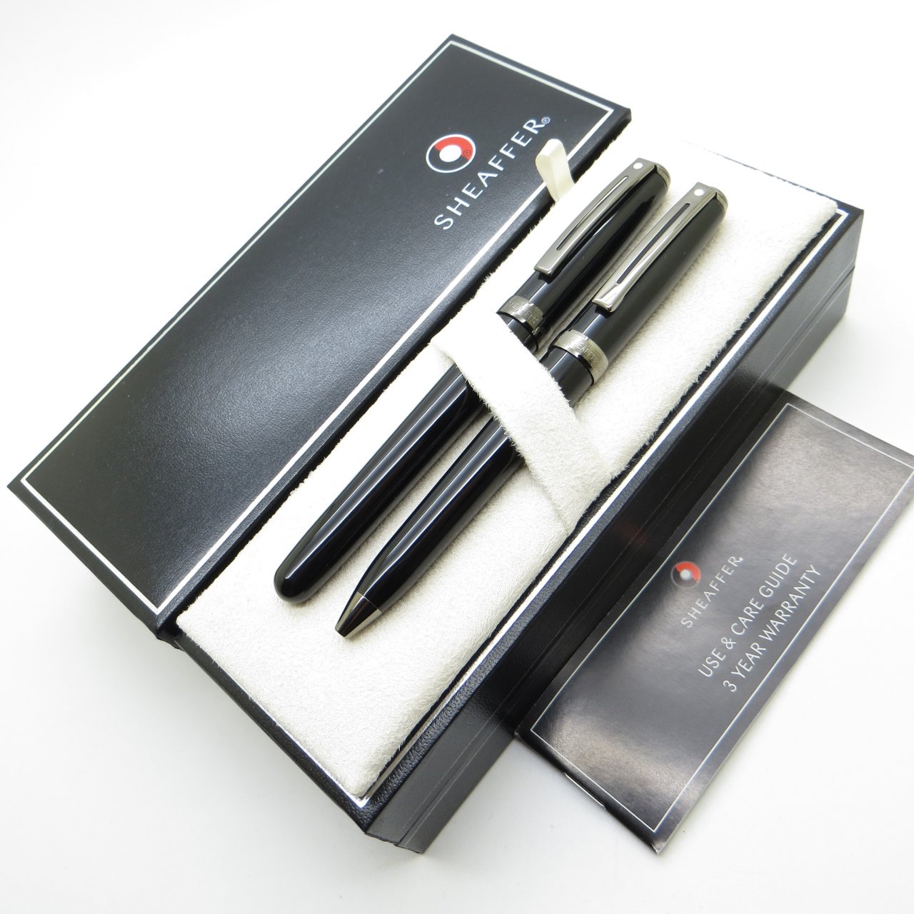 Sheaffer Prelude Titanyum Siyah Dolma Kalem + Tükenmez Kalem | İsme Özel Kalem