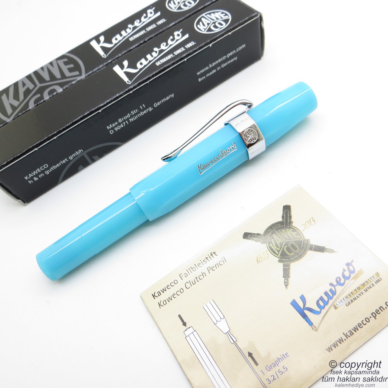 Kaweco 10001879 Frosted Sport Roller Kalem Mavi | İsme Özel Kalem
