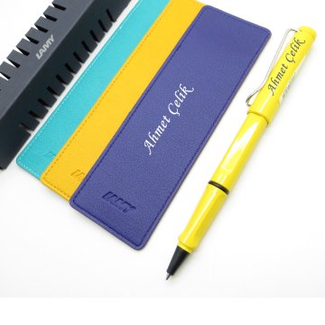 Lamy Safari Roller Kalem Parlak Sarı + Kalem Kılıfı | Lamy Kalem | Hepsi İsme Özel