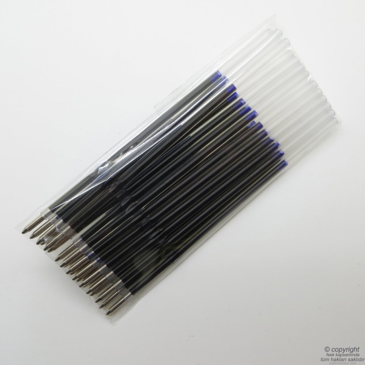 Plastik Kalem Yedeği Mavi 20'li Paket - Genellikle reklam kalemlerinde kullanılır