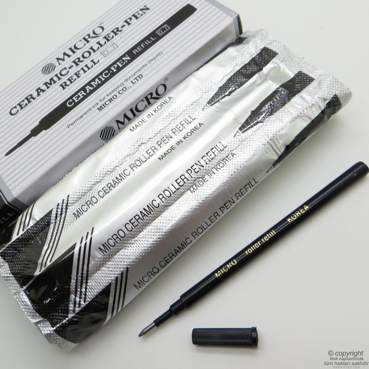 Micro Roller Kalem Yedeği Siyah Tekli Paket - Roller Kalem Ucu