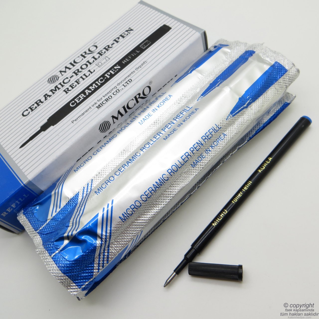 Micro Roller Kalem Yedeği Mavi Tekli Paket - Roller Kalem Ucu