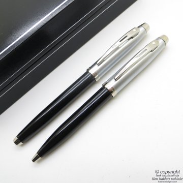 Sheaffer 100 Siyah Dolma Kalem + Tükenmez Kalem Seti | İsme Özel Kalem
