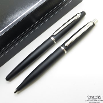 Sheaffer Vfm Mat Siyah Dolma Kalem + Tükenmez Kalem Seti | İsme Özel Kalem