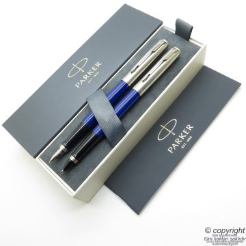 Parker Jotter Original Mavi Dolma Kalem + Roller Kalem Set | İsme Özel Kalem | Hediyelik Kalem