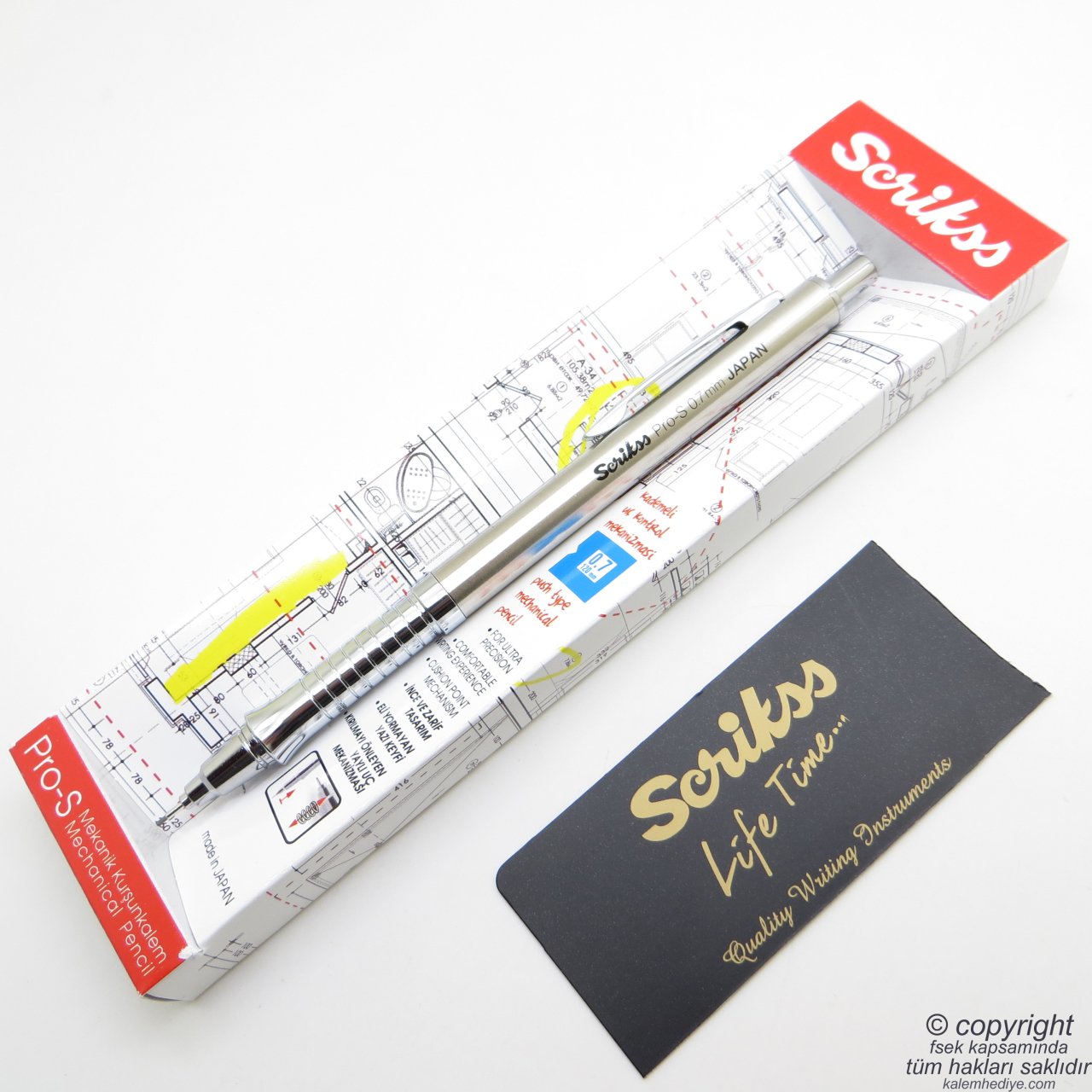 Scrikss PRO-S 0.7mm Gümüş | İsme Özel Kalem
