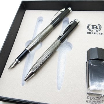 Bradley Dolma Kalem + Tükenmez Kalem Seti | İsme Özel Kalem | Hediyelik Kalem Seti