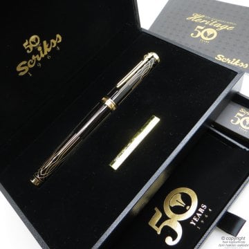 Scrikss Heritage Roller Kalem 50.Yıl Siyah Altın | Scrikss Kalem | İsme Özel Kalem | Hediyelik Kalem