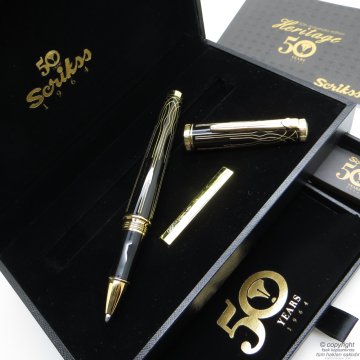 Scrikss Heritage Roller Kalem 50.Yıl Siyah Altın | Scrikss Kalem | İsme Özel Kalem | Hediyelik Kalem