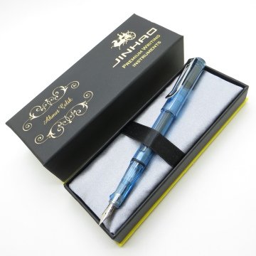 Jinhao Transparan Mavi Dolma Kalem | İsme Özel Kalem