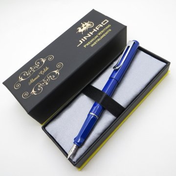 Jinhao Tam Metal Mavi Dolma Kalem | İsme Özel Kalem