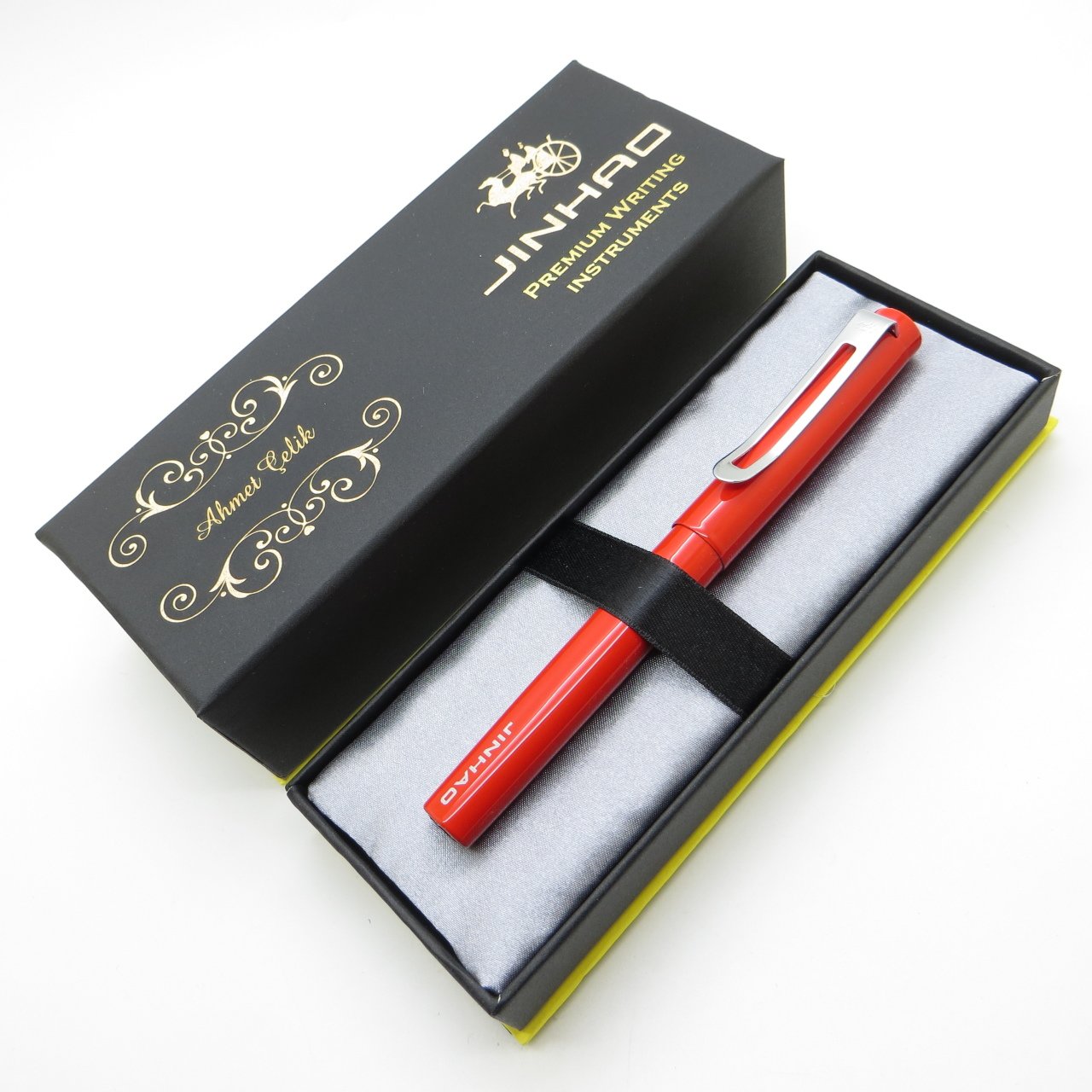 Jinhao Tam Metal Kırmızı Dolma Kalem | İsme Özel Kalem
