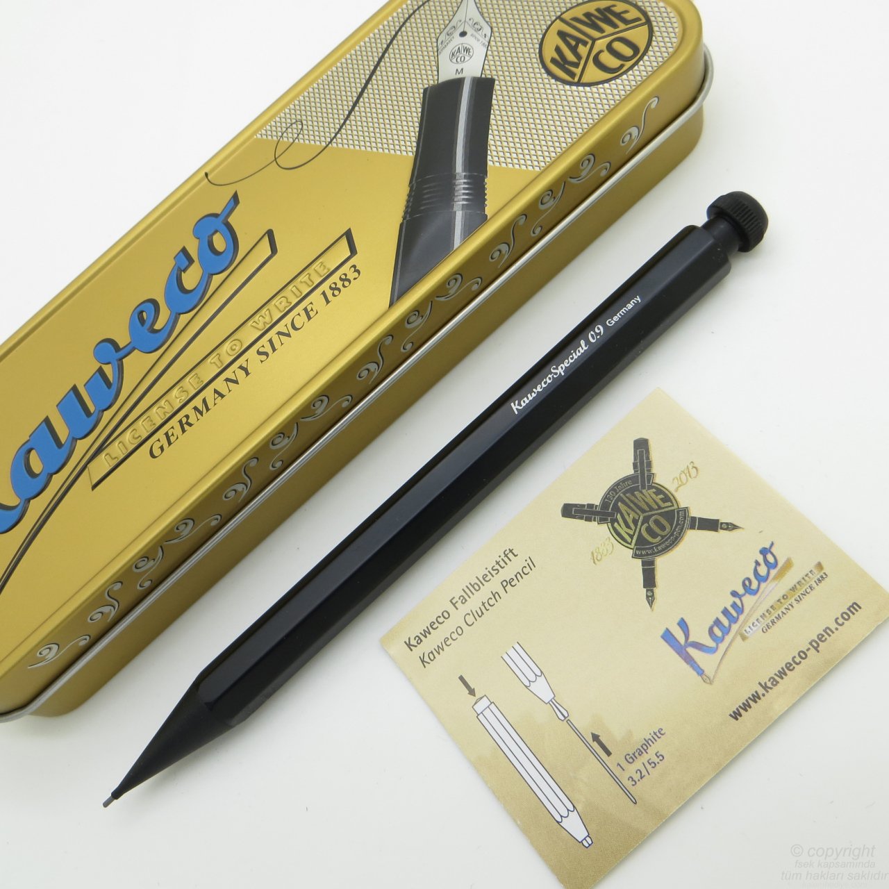 Kaweco 10000183 Klasik Spesyal Versatil 0.9 mm Alüminyum Siyah | İsme Özel Kalem