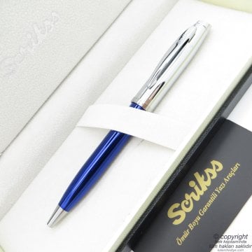 Scrikss 39 Lacivert Krom Tükenmez Kalem | Scrikss Kalem | İsme Özel Kalem | Hediyelik Kalem