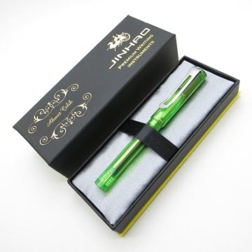 Jinhao Transparan Yeşil Roller Kalem | İsme Özel Kalem