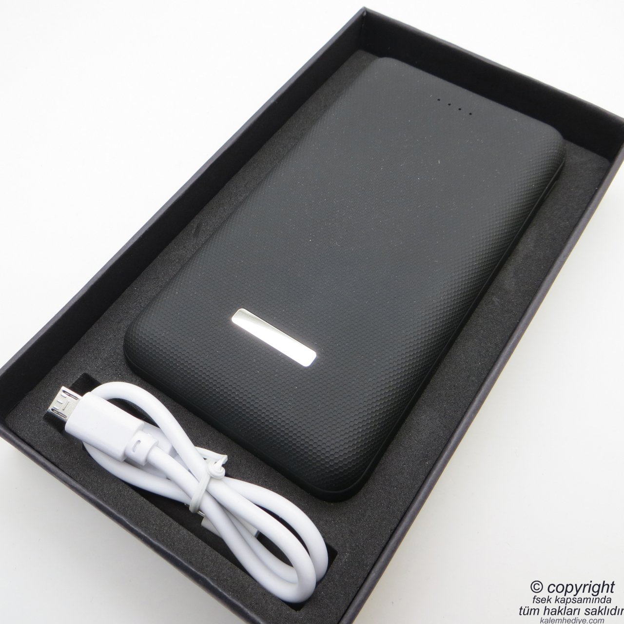 WG-20 Kişiye Özel Powerbank 20000mAh/3.7V Rubber Led A+ Lithium Polymer | İsme Özel Powerbank | Hediyelik Teknoloji Ürünü