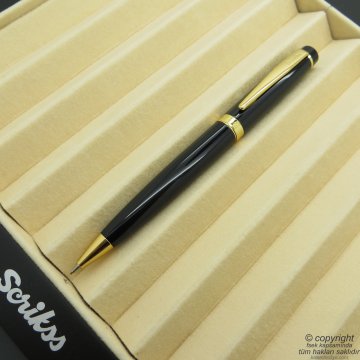 Scrikss 38 Siyah Altın Versatil Kalem | Scrikss Kalem | İsme Özel Kalem | Hediyelik Kalem