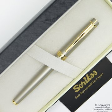 Scrikss 38 Saten Altın Dolma Kalem | Scrikss Kalem | İsme Özel Kalem | Hediyelik Kalem