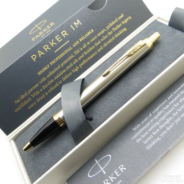 Parker IM Brushed Altın Tükenmez Kalem | İsme Özel Kalem
