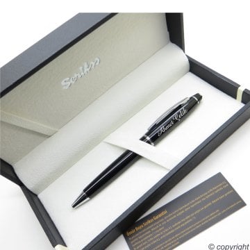 Scrikss 35 Siyah Tükenmez Kalem | Scrikss Kalem | İsme Özel Kalem | Hediyelik Kalem