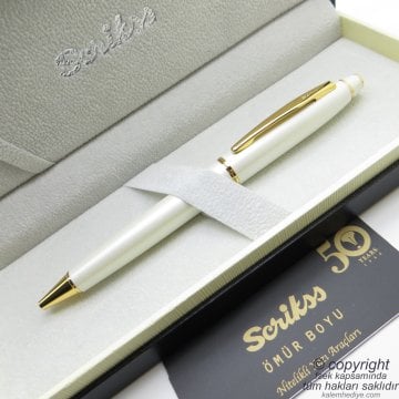 Scrikss 35 Beyaz Altın Tükenmez Kalem | Scrikss Kalem | İsme Özel Kalem | Hediyelik Kalem